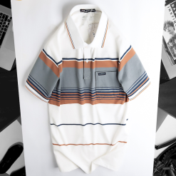 Shop sỉ áo Thun Sọc Nam Trung Niên Cổ Bẻ Có Túi Thun Cotton (Có size 3x)