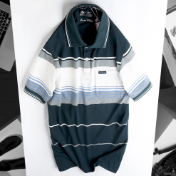 Shop sỉ áo Thun Sọc Nam Trung Niên Cổ Bẻ Có Túi Thun Cotton (Có size 3x)