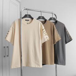 Áo Thun Nam Cổ Tròn Ovesize In Chữ IDEA Bên Tay Big Size 110kg - AB499