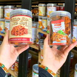 Khô Bò Xé Sợi Thượng Hạng Loại Ngon 250g Hộp Pet - KBXS250