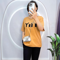 Đồ bộ quần ngố đen áo tay ngắn in chữ form rộng - DBO4083