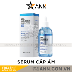 Serum Hàn Quốc Wellage Real Hyaluronic Blue Ampoule 75ml Cấp Ẩm Phục Hồi Da Hàng Công Ty - 8809619271779