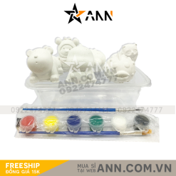Bộ Tô Tượng Mini Cho Bé Kèm Màu Và Cọ - COMBOTUONG