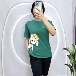 Đồ bộ quần ngố đen áo tay ngắn in hình - DBO4107