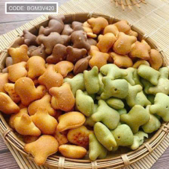 Bánh Gấu Mix 3 Vị Thơm Ngon Hộp Pet 420g (Chùm Ngây- Socola - Truyền Thống) Hộp - BGM3V420