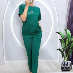 Đồ bộ quần dài ống nhỏ áo tay ngắn in chữ - DBO4142