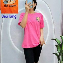 Đồ bộ quần ngố đen áo tay ngắn in hình gấu form rộng - DBO4148