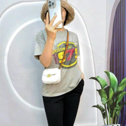 Đồ bộ quần ngố đen áo tay ngắn cổ tròn in số - DBO4173