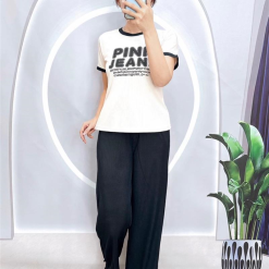 Đồ bộ quần dài áo tay ngắn in chữ - DBO4183