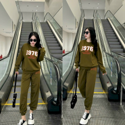 Bộ nữ thu đông quần dài thêu số 1976 hàng xịn lên form chuẩn đẹp - DBO4192