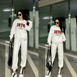 Bộ nữ thu đông quần dài thêu số 1976 hàng xịn lên form chuẩn đẹp - DBO4192