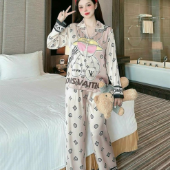 Đồ bộ latin mềm mịn quần dài tay dài in hình - DBO4203