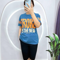 Đồ bộ quần ngố đen áo tay ngắn in chữ to - DBO4209