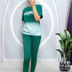 Đồ bộ quần dài màu áo tay ngắn cổ tròn 2 màu - DBO4210