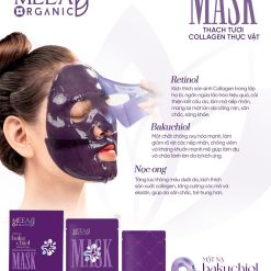 Mặt Nạ Thạch Collagen Meea Organic Màu Tím Bakuchiol Retinol Mask Hộp 5 Miếng - 8938534672467