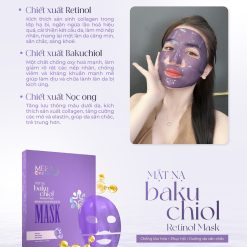 Mặt Nạ Thạch Collagen Meea Organic Màu Tím Bakuchiol Retinol Mask Hộp 5 Miếng - 8938534672467