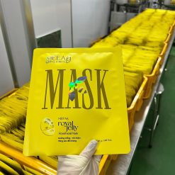 Mặt Nạ Thạch Collagen Meea Organic Màu Vàng Royal Jelly Mask Hộp 5 Miếng - MASKROYALJELLY