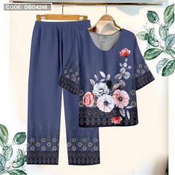Đồ bộ in bông trung niên Có 3 size - DBO4248