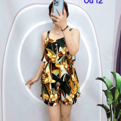 Đồ bộ quần đùi vải tonl áo hai tầng có nút - DBO4276