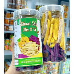 Khoai Sấy Mix 3 Vị Thơm Ngon 300g Hộp - 8936208930936