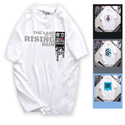 Áo Thun Nam Cổ Tròn Rurumen Màu Trắng In Chứ Rising Sun (Có size to 4x) - AB503