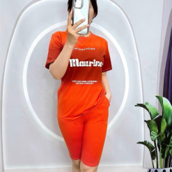 Đồ bộ quần ngố áo tay ngắn in chữ - DBO4291