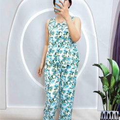 Đồ bộ mango quần dài áo sát nách có nút - DBO4298