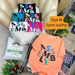 Áo Thun Nữ Cổ Tròn Form Suông Ôm In Hình Size M(40-60kg) - AG1224M