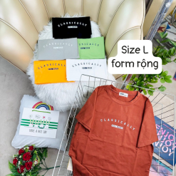 Áo Thun Nữ Cổ Tròn Form Rộng In Hình Size L(55-75kg) - AG1224L