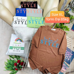 Áo Thun Nữ Cổ Tròn Form Đại In Hình Size XL(65-85kg) - AG1224XL
