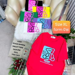 Áo Thun Nữ Cổ Tròn Form Đại In Hình Size XL(65-85kg) - AG1224XL