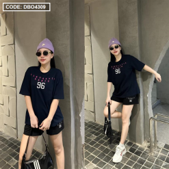 Đồ bộ quần đùi áo tay ngắn in chữ và in số 96 - DBO4309