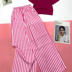 Đồ bộ quần dài sọc áo tay ngắn trơn - DBO4313