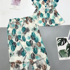 Đồ bộ mango quần dài áo sát nách bèo cổ chữ v - DBO4315