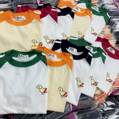 Áo Thun Nữ Cổ Tròn Baby Tee Tay Phối Màu In Hình Cún Mạc AH787 - AG1233