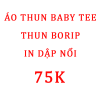 Áo Thun Baby Tee Thun Borip In Nổi Mạc AH 787 - AGAH787NOI