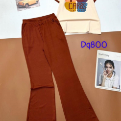 Đồ bộ quần dài ống loa áo cổ tròn tay ngắn in hình - DBO4331