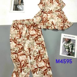 Đồ bộ mango áo sát nách cổ tròn in hình - DBO4332