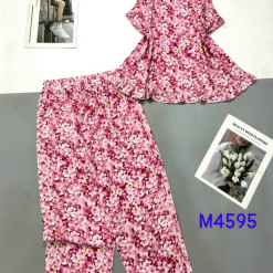 Đồ bộ mango áo sát nách cổ tròn in hình - DBO4332