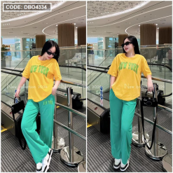 Đồ bộ form rộng thun nữ quần dài in chữ New York - DBO4334