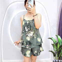 Đồ bộ vải tonl áo hai dây quần đùi siêu mát - DBO4338