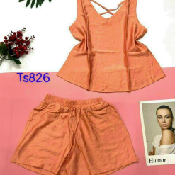 Đồ bộ vải đũi quần đùi áo sát nách - DBO4341