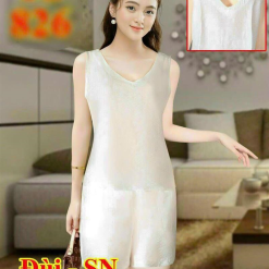 Đồ bộ vải đũi quần đùi áo sát nách - DBO4341