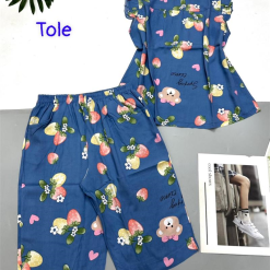 Đồ bộ vải tonl quần lửng áo sát nách bèo - DBO4343