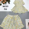 Đồ bộ mango quần đùi áo hai dây in hoạ tiết bông nhỏ - DBO4345