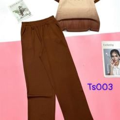 Đồ bộ quần dài áo cổ tròn tay ngắn in chữ MDAY - DBO4348