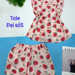 Đồ bộ vải tonl form lớn quần đùi áo sát nách bèo - DBO4358