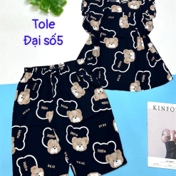 Đồ bộ vải tonl form lớn quần lững áo sát nách bèo - DBO4359