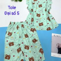 Đồ bộ vải tonl form lớn quần lững áo sát nách bèo - DBO4359