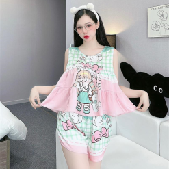 Đồ bộ quần đùi latin áo siêu mát in hình - DBO4362